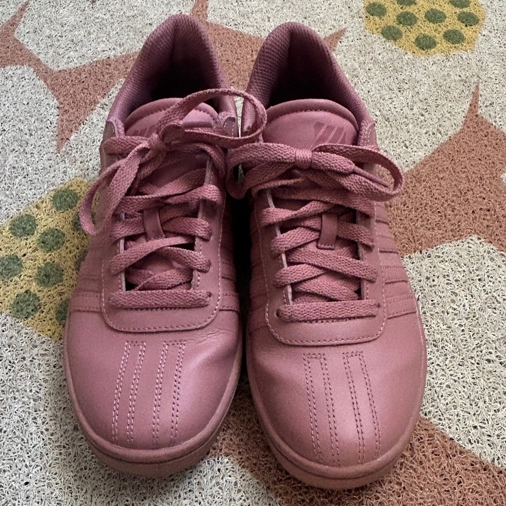 K Swiss pink leather sneakers